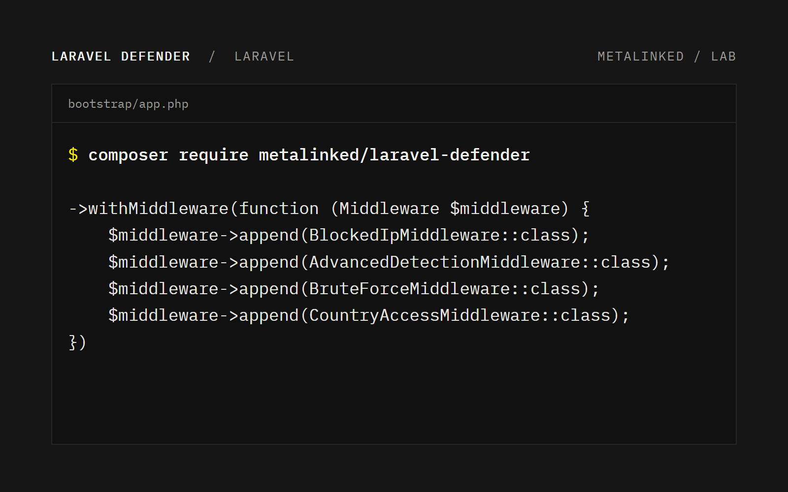 Laravel Defender